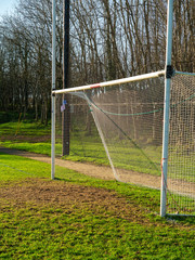Fototapeta premium Universal goal post to practice football, rugby, hurling, camogie, Ireland,