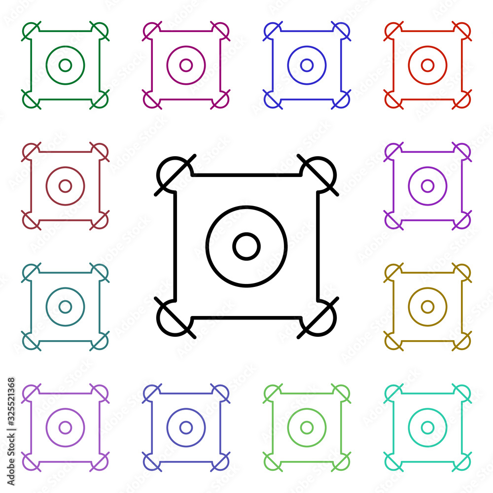 Poster drone multi color style icon. simple thin line, outline vector of internet things icons for ui and u