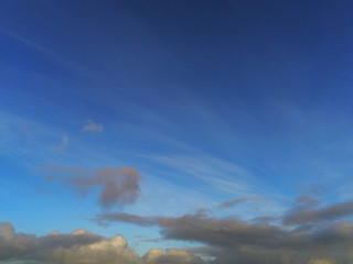 Fototapeta na wymiar Blue cloudy sky, Abstract nature background.