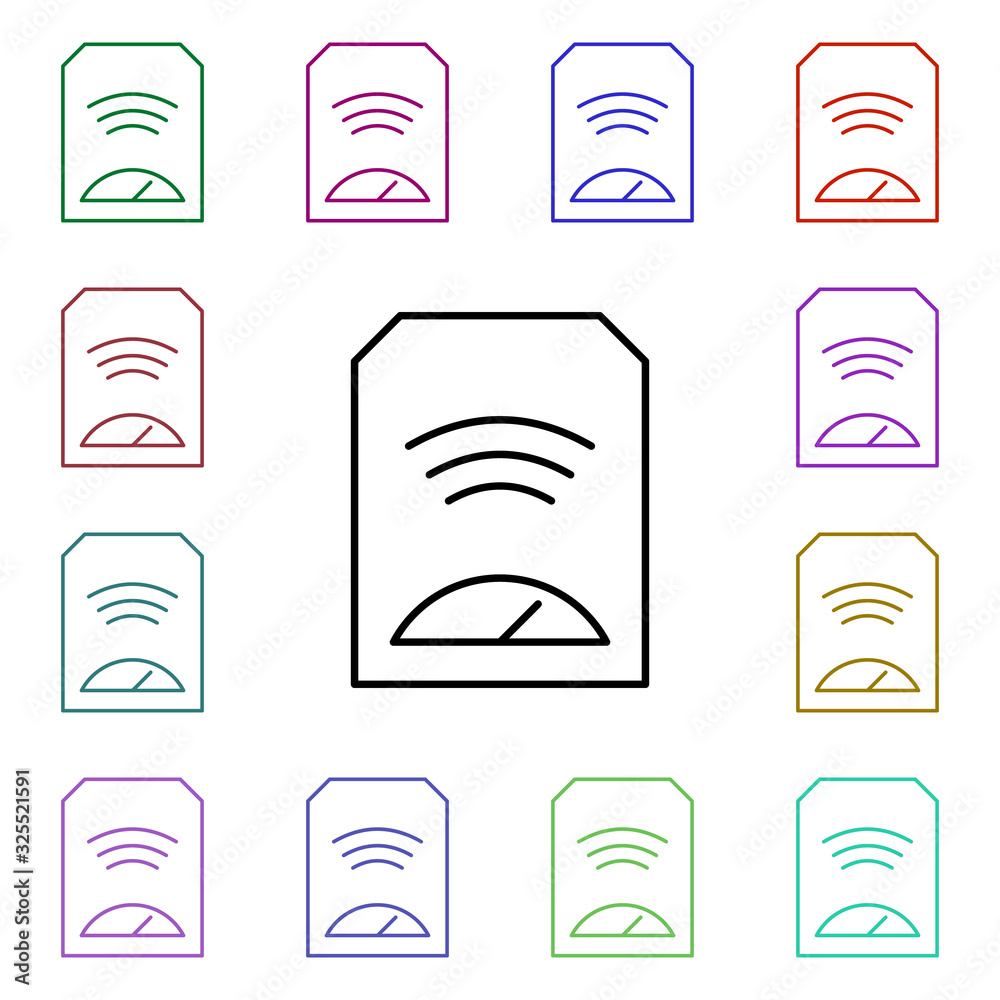 Poster heater multi color style icon. simple thin line, outline vector of internet things icons for ui and 