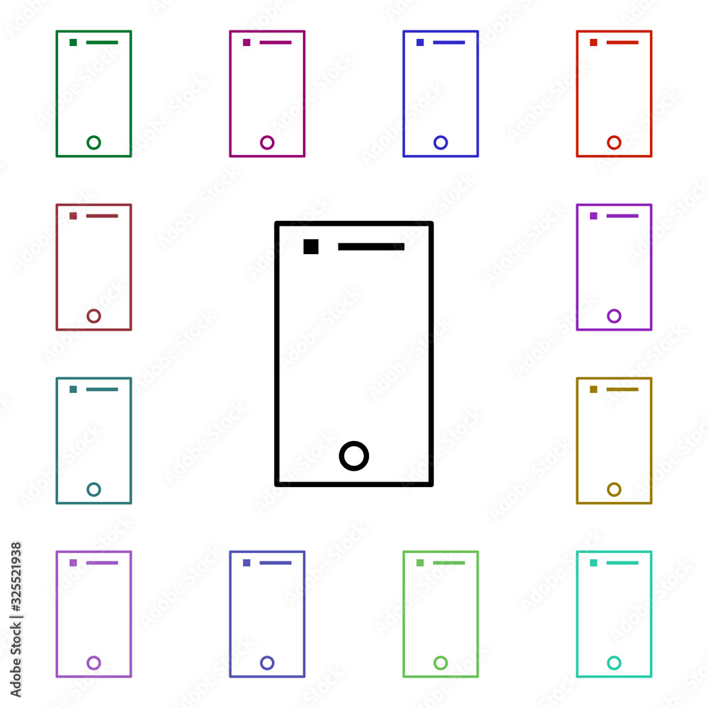 Poster tablet multi color style icon. simple thin line, outline vector of internet things icons for ui and 