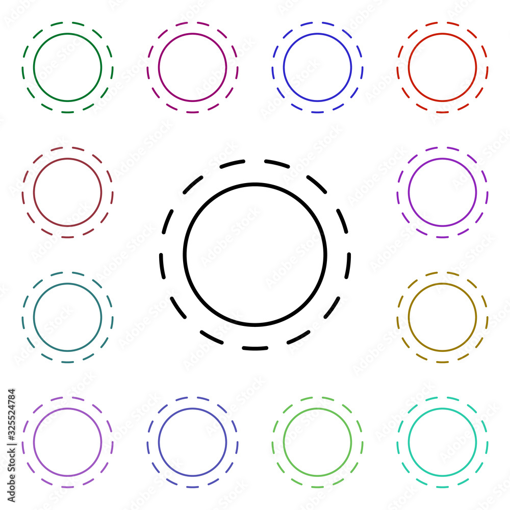 Poster sun multi color style icon. simple thin line, outline vector of summer icons for ui and ux, website 