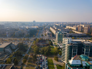 Aerial view of 21st block in Belgrade