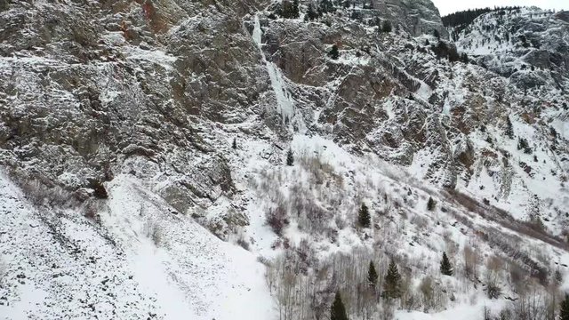 Gravity' rainbow aerial view in Ouray, Colorado