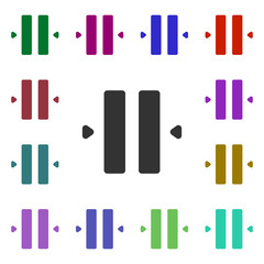 Continuous line road multi color style icon. Simple glyph, flat vector of web icons for ui and ux, website or mobile application