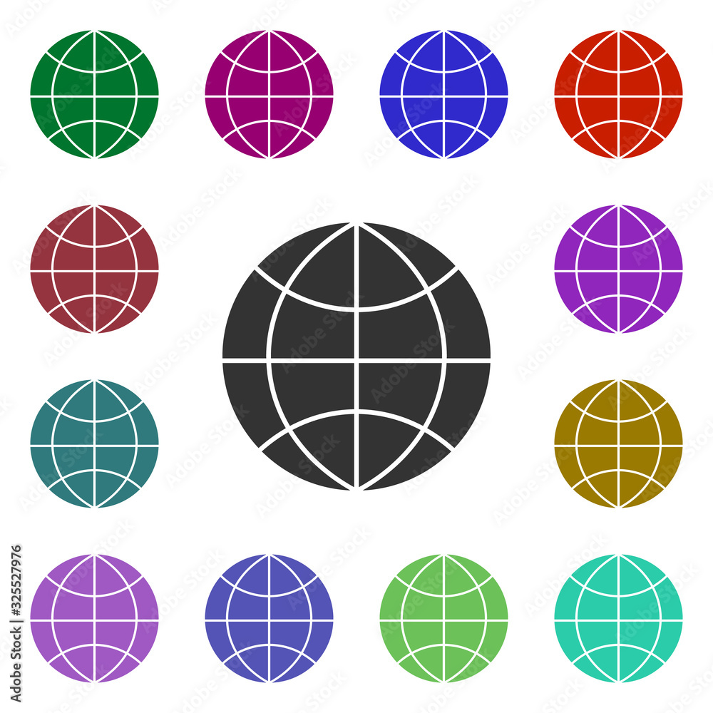 Poster internet multi color style icon. simple glyph, flat vector of web icons for ui and ux, website or mo