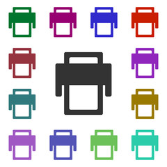 Printer multi color style icon. Simple glyph, flat vector of web icons for ui and ux, website or mobile application