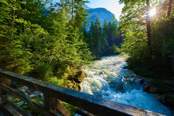Mountain watercourse in Austria.  Salzkammergut region