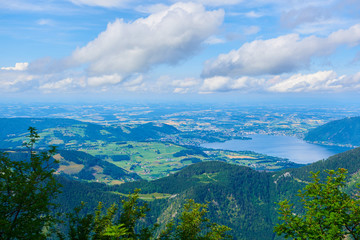 Fototapeta na wymiar Gmunden from the Feuerkogel peak, Ebensee, Austria.