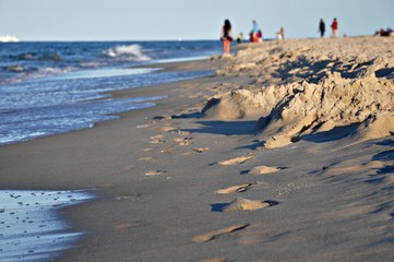 Ślady stóp na plaży