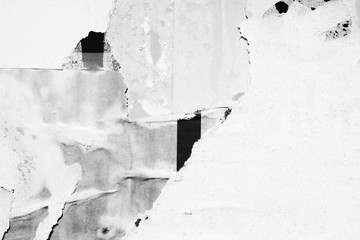 Old blank ripped torn posters textures backgrounds grunge creased crumpled paper vintage collage placards empty space for text backdrop surface