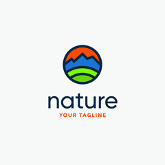 leaf logo design vector for nature symbol template editable