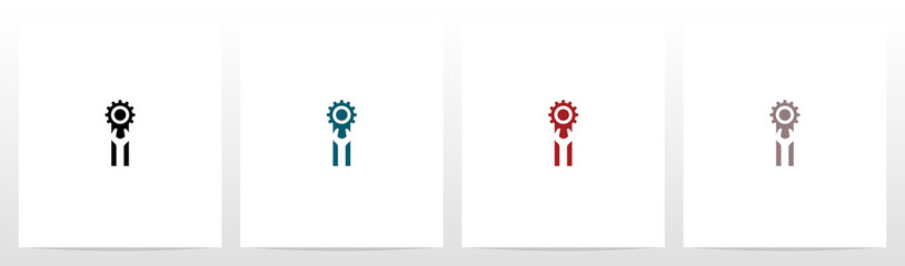 Wrench And Gears On Letter Logo Design I