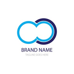 blue infinity logo vector
