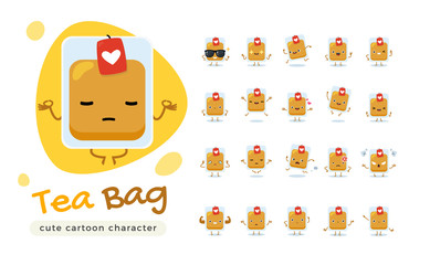 A Mascot Of the Tea Bag. Isolated Vector Illustration