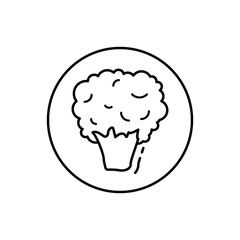 Cauliflower, vegan icon. Simple line, outline vector elements of vegetarian icons for ui and ux, website or mobile application