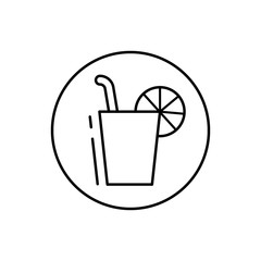 Lemonade, vegan icon. Simple line, outline vector elements of vegetarian icons for ui and ux, website or mobile application
