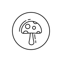 Mushroom, vegan icon. Simple line, outline vector elements of vegetarian icons for ui and ux, website or mobile application