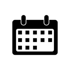 Calendar icon isolated on white background. vector illustration.	