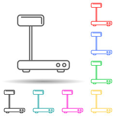 industrial scales multi color style icon. Simple thin line, outline vector of measuring Instruments icons for ui and ux, website or mobile application