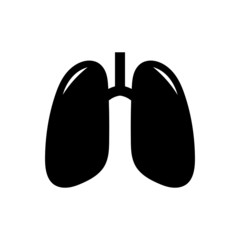 Lungs icon isolated on white background. vector illustration.	