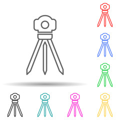 survey instrument multi color style icon. Simple thin line, outline vector of measuring Instruments icons for ui and ux, website or mobile application