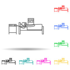 artificial life support system multi color style icon. Simple thin line, outline vector of medicine icons for ui and ux, website or mobile application