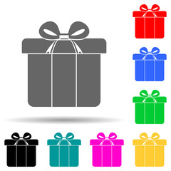 gift box multi color style icon. Simple glyph, flat vector of mother's day icons for ui and ux, website or mobile application