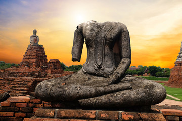 buddha statue in ayutthaya thailand