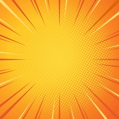 Background of radial speed lines for comic books.