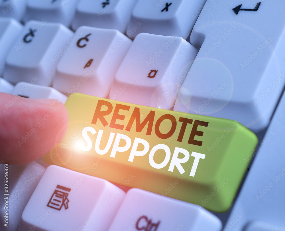 Poster conceptual hand writing showing remote support. concept meaning help endusers to solve computer prob