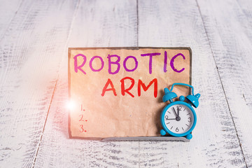 Word writing text Robotic Arm. Business photo showcasing programmable mechanical arm with similar...