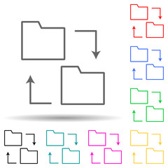 data exchange multi color style icon. Simple thin line, outline vector of new technologies icons for ui and ux, website or mobile application
