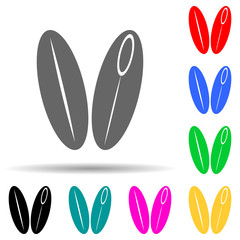 rice multi color style icon. Simple glyph, flat vector of nuts icons for ui and ux, website or mobile application