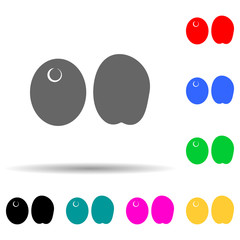 olive multi color style icon. Simple glyph, flat vector of nuts icons for ui and ux, website or mobile application