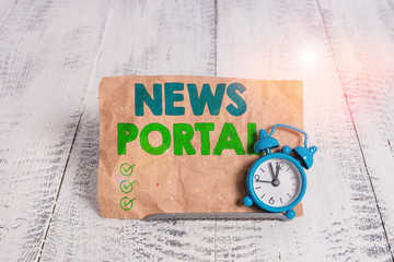 Handwriting text writing News Portal. Conceptual photo designed website that brings information...
