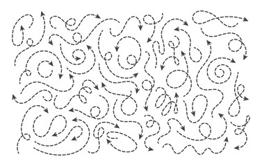 Doodle dot line arrows