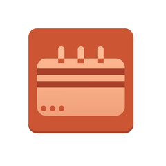 Calendar icon vector. Isolated on white background, business concept. Trendy Flat style for graphic design, Web site, UI. EPS10.