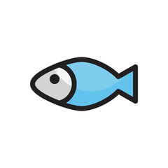 fish icon logo vector illustration