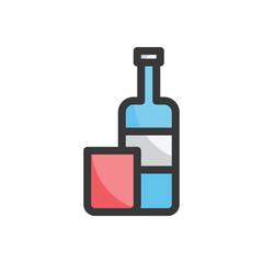 alcohol icon logo vector illustration