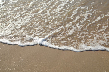 Ocean wave on sandy beach, background