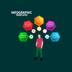 template creative infographic design vector