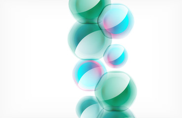Abstract background - glass shiny transprent hexagon shapes overlapping eath other. Vector Illustration For Wallpaper, Banner, Background, Card, Book Illustration, landing page