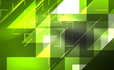 Fototapeta premium Abstract background, mosaic triangle pattern with transparent effects on glowing neon shiny backdrop. Vector Illustration For Wallpaper, Banner, Background, Card, Book Illustration, landing page