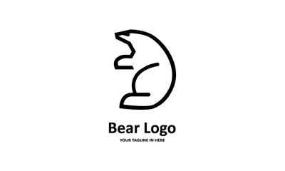 The flat bear logo concept is perfect for business, technology, contractor and housing symbols, health,sport, restaurants, education	
