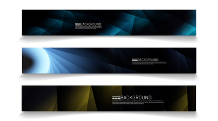 Modern web banner background. abstract vector template design. light effect illustration