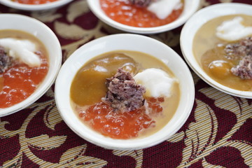 White Porridge is Traditional Meal in Indonesia