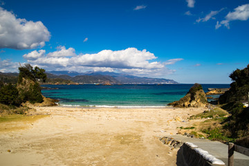 オフシーズンの九十浜海水浴場