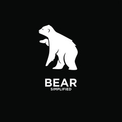 Black bear logo icon design vector illustration