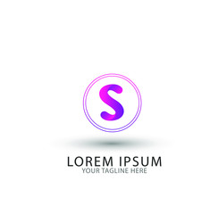 Letter S with circle logo icon design template elements